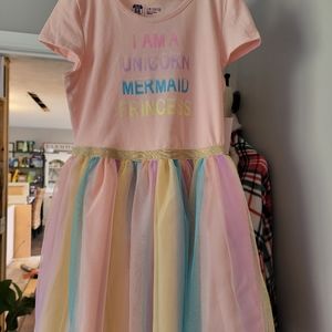 NEW WITH TAGS!! Girl's short sleeve tulle skirt dress, size 10/12